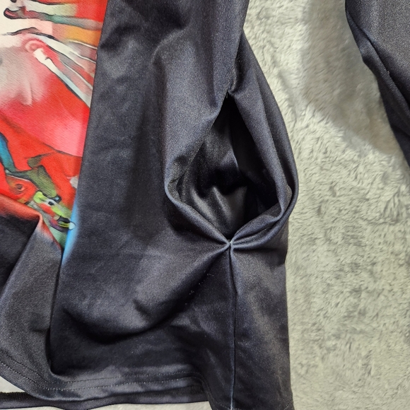 3d colorful hooded cat kitty sweatshirt sz large? Theatrical crazycat lady lover - Picture 7 of 11